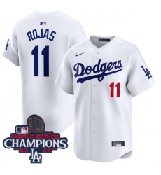 Youth Nike Los Angeles Dodgers Miguel Rojas #11 White 2024 World Series Champions Stitched MLB Jersey Youth Nike Los Angeles Dodgers Miguel Rojas #11 White 2024 World Series Champions Stitched MLB Jersey