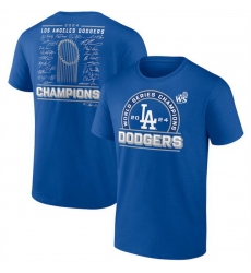 Men Los Angeles Dodgers Royal 2024 World Series Champions Signature Roster T Shirt Men Los Angeles Dodgers Royal 2024 World Series Champions Signature Roster T Shirt