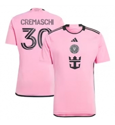 Men Inter Miami CF Benjamin Cremaschi 2024 25 Home Replica Pink