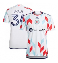 Men Chicago Fire Chris Brady 2024 25 Away Replica White Men Chicago Fire Chris Brady 2024 25 Away Replica White