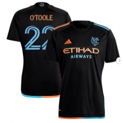 Men's New York City FC Kevin O'Toole adidas Black 2024 24 7 Kit Replica Player Jersey