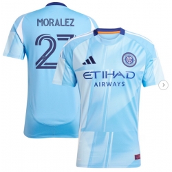 Men's New York City FC Maximiliano Moralez adidas Light Blue 2025 The Excelsior Kit Replica Player Jersey