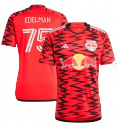 Men's New York Red Bulls Daniel Edelman adidas Red 2024 Legacy Replica Player Jersey
