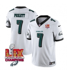 Men Philadelphia Eagles 7 Kenny Pickett White 2025 Eagles Logo Super Bowl LIX Patch New F U S E Vapor Limited Stitched Football Jersey Men Philadelphia Eagles 7 Kenny Pickett White 2025 Eagles Logo Super Bowl LIX Patch New F U S E Vapor Limited Stitched Football Jersey