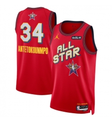 Men 2025 All Star 34 Giannis Antetokounmpo Red Stitched Basketball Jersey Men 2025 All Star 34 Giannis Antetokounmpo Red Stitched Basketball Jersey
