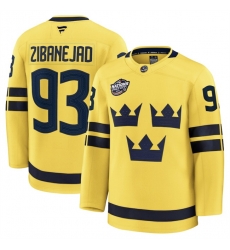 Men Sweden 93 Mika Zibanejad Yellow 2025 4 Nations Face Off Premium Stitched Jersey Men Sweden 93 Mika Zibanejad Yellow 2025 4 Nations Face Off Premium Stitched Jersey