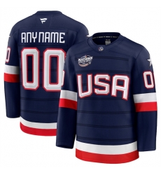 Men USA Active Player Custom Navy 2025 4 Nations Face Off Stitched Jersey Men USA Active Player Custom Navy 2025 4 Nations Face Off Stitched Jersey
