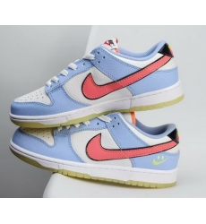 Men Women Nike Dunk SB Light Blue Light Orange Shoes