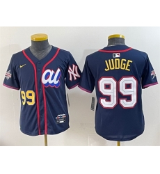 Youth American League 99 Aaron Judge Navy 2025 All Star Edition Limited Stitched Baseball Jersey