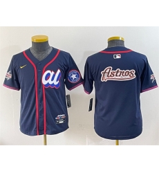 Youth American League Houston Astros Team Big Logo Navy 2025 All Star Edition Limited Stitched Baseball Jersey