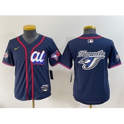 Youth American League Toronto Blue Jays Team Big Logo Navy 2025 All Star Edition Limited Stitched Baseball Jersey