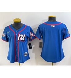 Youth National League Atlanta Braves Blank Blue 2025 All Star Edition Limited Stitched Baseball Jersey