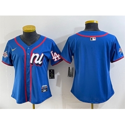 Youth National League Los Angeles Dodgers Blank Blue 2025 All Star Edition Limited Stitched Baseball Jersey