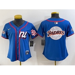 Youth National League San Diego Padres Team Big Logo Blue 2025 All Star Edition Limited Stitched Baseball Jersey