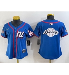 Women National League Los Angeles Dodgers Team Big Logo Blue 2025 All Star Edition Limited Stitched Baseball Jersey 