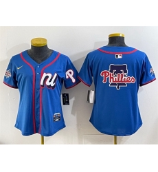 Women National League Philadelphia Phillies Team Big Logo Blue 2025 All Star Edition Limited Stitched Baseball Jersey Women National League Philadelphia Phillies Team Big Logo Blue 2025 All Star Edition Limited Stitched Baseball Jersey