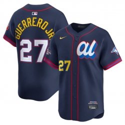 Men American League 27 Vladimir Guerrero Jr  Navy 2025 All Star Edition Limited Stitched Baseball Jersey