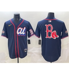 Men American League Boston Red Sox Team Big Logo Navy 2025 All Star Edition Limited Stitched Baseball Jersey
