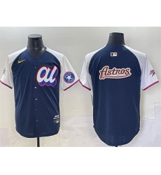 Men American League Houston Astros Team Big Logo Navy Alternate 2025 All Star Edition Limited Stitched Baseball Jersey