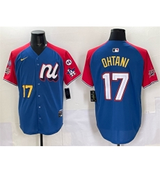 Men National League 17 Shohei Ohtani Blue Red Alternate 2025 All Star With Patch Edition