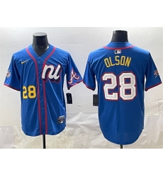 Men National League 28 Eugenio Suarez Blue 2025 All Star Edition Limited Stitched Baseball Jersey