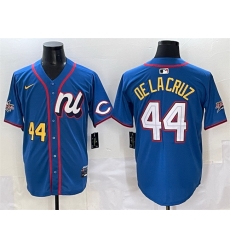 Men National League 44 Elly De La Cruz Blue 2025 All Star Edition Limited Stitched Baseball Jersey