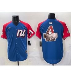 Men National League Arizona Diamondbacks Team Big Logo Blue Red Alternate 2025 All Star Edition Limited Stitched Baseball Jersey Men National League Arizona Diamondbacks Team Big Logo Blue Red Alternate 2025 All Star Edition Limited Stitched Baseball Jersey