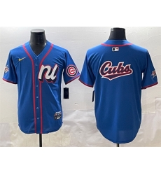Men National League Chicago Cubs Team Big Logo Blue 2025 All Star Edition Limited Stitched Baseball Jersey Men National League Chicago Cubs Team Big Logo Blue 2025 All Star Edition Limited Stitched Baseball Jersey