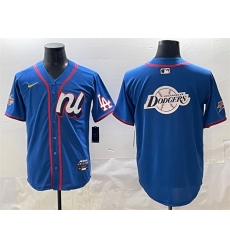 Men National League Los Angeles Dodgers Team Big Logo Blue 2025 All Star Edition Limited Stitched Baseball Jersey 001