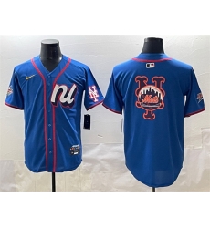 Men National League New York Mets Team Big Logo Blue 2025 All Star Edition Limited Stitched Baseball Jersey 002