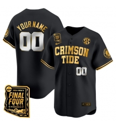Men Women Youth Alabama Crimson Tide Final Four Patch Baseball Custom Jersey All Stitched Black Gold Men Women Youth Alabama Crimson Tide Final Four Patch Baseball Custom Jersey All Stitched Black Gold