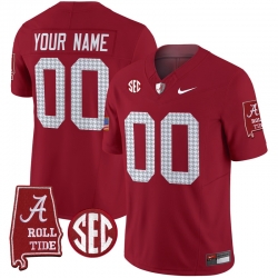 Men Women Youth Alabama Crimson Tide Pro Combat Vapor Limited Custom Jersey All Stitched Crimson