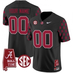 Men Women Youth Alabama Crimson Tide Vapor Limited Custom Jersey Alabama State Style All Stitched Black