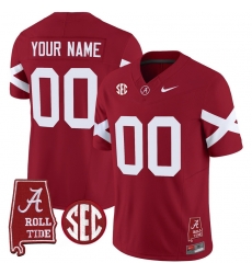 Men Women Youth Alabama Crimson Tide Vapor Limited Custom Jersey V6 Alabama Map All Stitched Crimson
