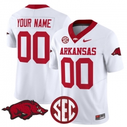 Men Women Youth Arkansas Razorbacks Vapor Limited Custom Jersey All Stitched White