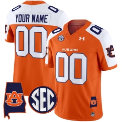 Men Women Youth Auburn Tigers 2024 Alabama Patch Vapor Limited Custom Jersey All Stitched Orange Alternate