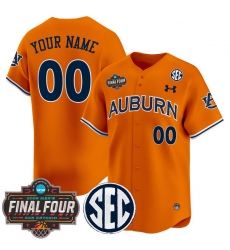 Men Women Youth Auburn Tigers 2025 Final Four Patch Vapor Baseball Custom Jersey All Stitched Orange
