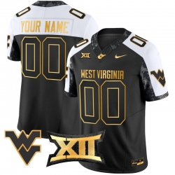 Men Women Youth West Virginia Mountaineers 2024 Gold Vapor Limited Custom Jersey All Stitched Alternate