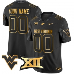 Men Women Youth West Virginia Mountaineers 2024 Gold Vapor Limited Custom Jersey All Stitched Black Gold