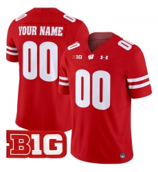 Men Women Youth Wisconsin Badgers 2024 Vapor Limited Custom Jersey All Stitched Red