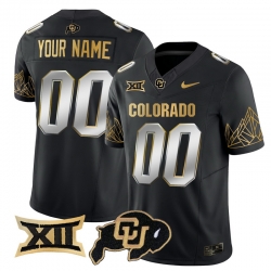 Men Women Youth Colorado Buffaloes Big 12 XII Patch Gold Vapor Limited Custom Jersey All stitched Black Limited