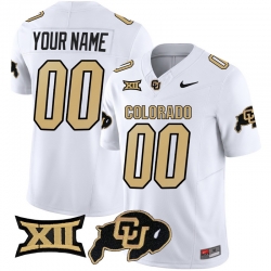 Men Women Youth Colorado Buffaloes Vapor Limited Custom Jersey Big 12 XII Patch All stitched White