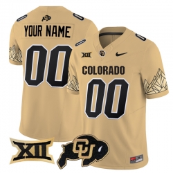 Men Women Youth Colorado Buffaloes Vapor Limited Custom Jersey V4 Big 12 XII Patch All stitched Gold