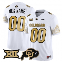 Men Women Youth Colorado Buffaloes Vapor Limited Custom Jersey V4 Big 12 XII Patch All stitched White Limited