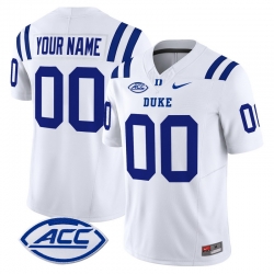 Men Women Youth Duke Blue Devils 2024 Vapor Limited Custom Jersey All Stitched White