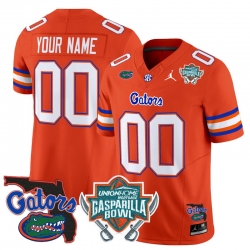 Men Women Youth Florida Gators 2024 Gasparilla Bowl Patch Vapor Limited Custom Jersey All Stitched Orange