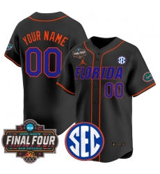 Men Women Youth Florida Gators 2025 Final Four Patch Vapor Baseball Custom Jersey All Stitched Black Men Women Youth Florida Gators 2025 Final Four Patch Vapor Baseball Custom Jersey All Stitched Black