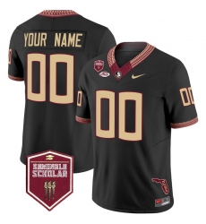 Men Women Youth Florida State Seminoles 2024 Seminole Scholar Patch Vapor Limited Custom Jersey All Stitched Black