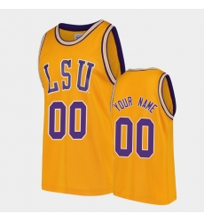 LSU Tigers Custom Gold Replica College Basketball Jersey LSU Tigers Custom Gold Replica College Basketball Jersey