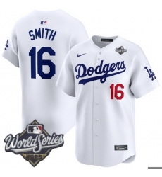 Men Los Angeles Dodgers 16 Will Smith 2025 World Series Cool Base Stitched Baseball Jersey White
